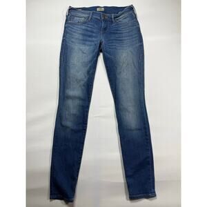 True Religion Women's Casey Low Rise Super Skinny Blue Denim Jeans -26 (27x30.5)